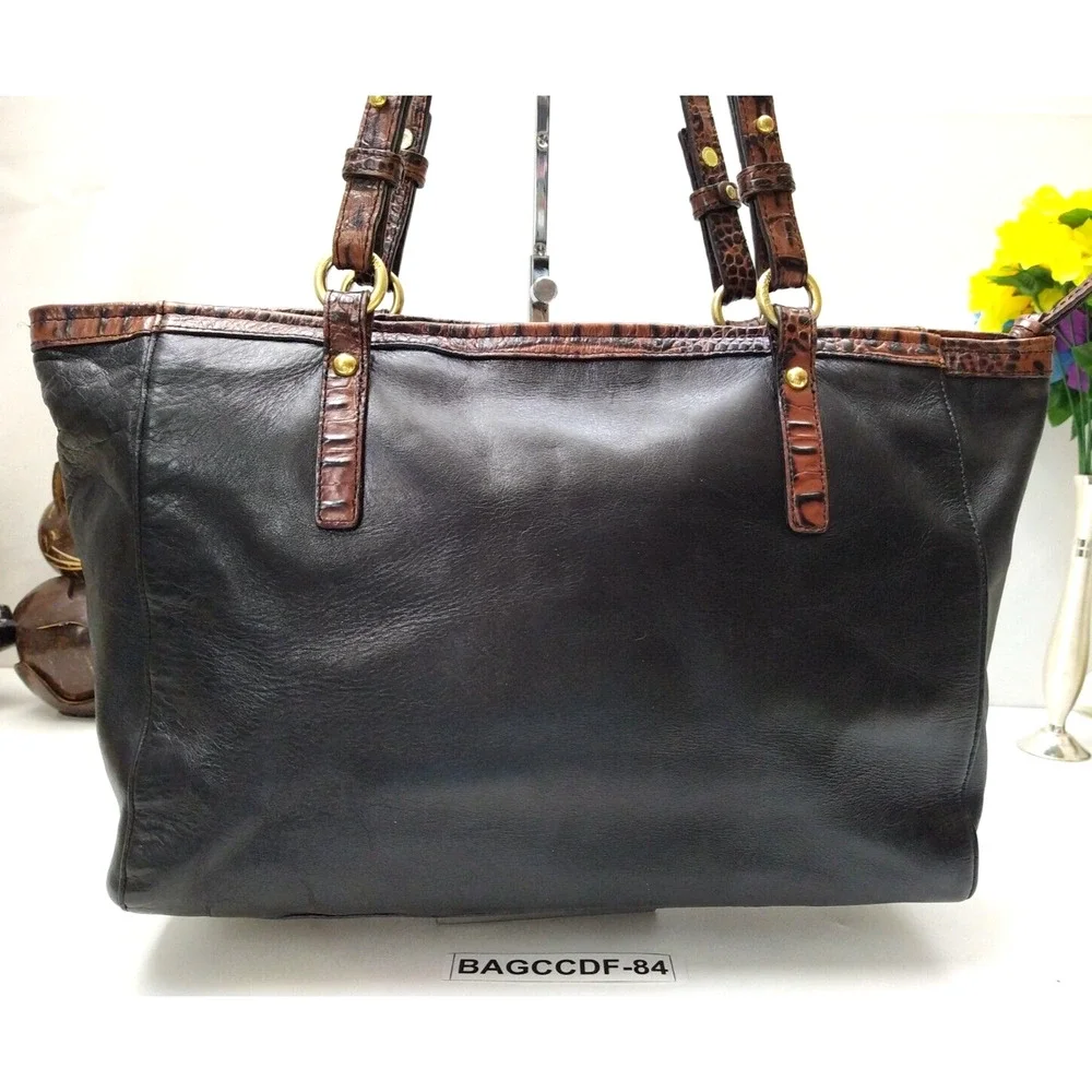 Brahmin black leather